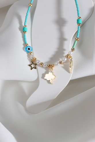 Boncuklu İnci Detay Gökyüzü Halhal