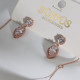 Zircon Taşlı Badem Kolye ve Küpe Abiye Set