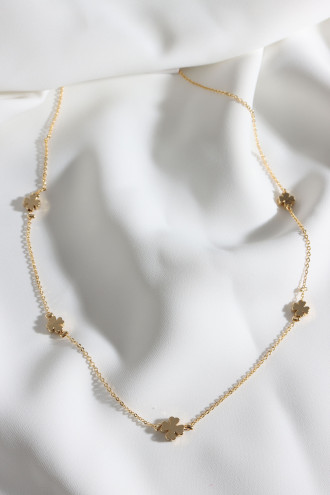 5 Yoncalı Gold Renk Kolye