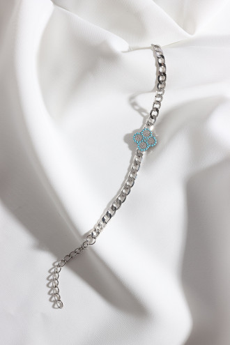 Zircon Mercan Taşlı Gold Renk Zincir Bileklik