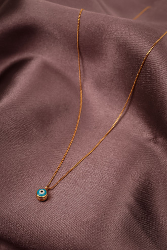 Nazar Boncuklu Rose Kolye