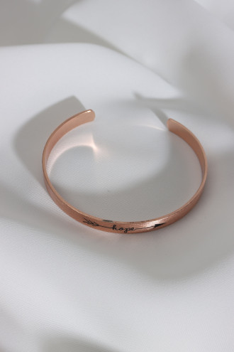 Hope Yazılı Rose Renk Kararmaz Vip Bileklik