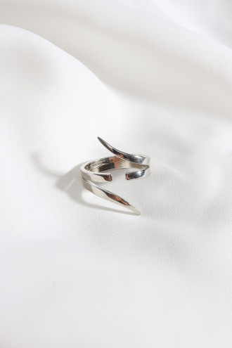 3 Sıralı Gümüş Renk Yüzük