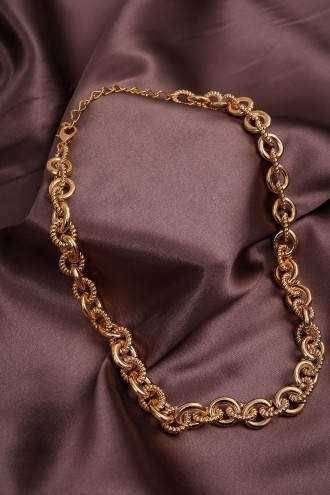 Gold Renk Kalın Halka Zincir