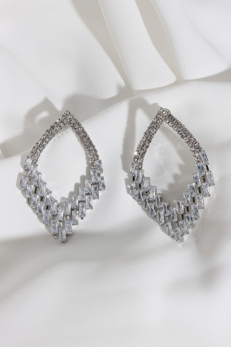 Damla Gümüş Renk Abiye Küpe Damla Gümüş Renk Abiye Küpe