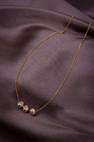 3 Renkli Gold Renk Dorika Kolye