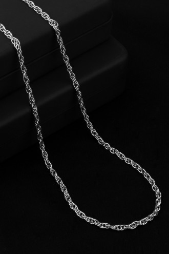 Gümüş Renk Erkek Çelik Zincir Kolye Gümüş Renk Erkek Çelik Zincir Kolye