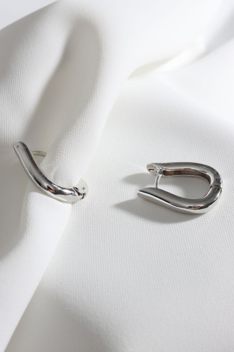 Vintage Gümüş Renk Küpe Vintage Gümüş Renk Küpe