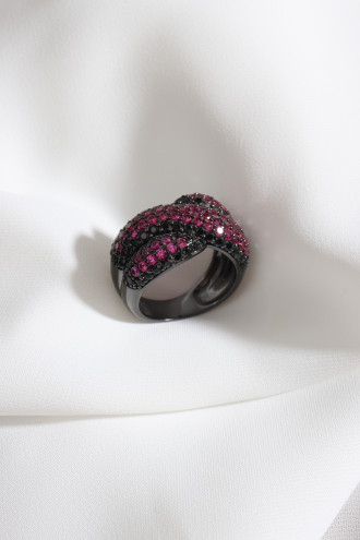 Pembe Zircon Taşlı Antrasit Yüzük Pembe Zircon Taşlı Antrasit Yüzük