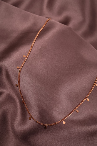 Pul Sallantılı Rose Renk 925 Ayar Gümüş Kolye 5,48Gr