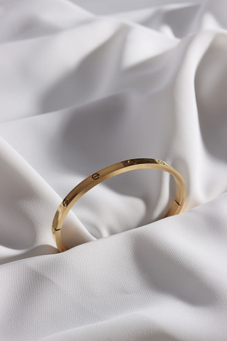 Gold Renk Çelik Kelepçe Bileklik