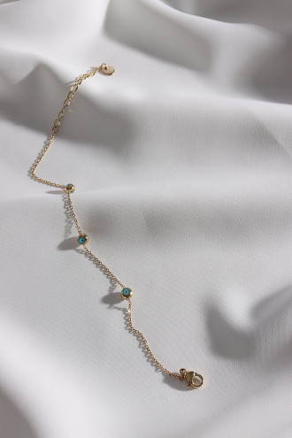 Çelik Nazar Boncuklu Gold Renk Bileklik