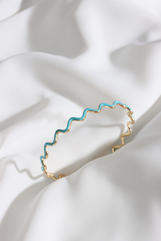 Mavi Zigzag Gold Renk Bilezik Mavi Zigzag Gold Renk Bilezik