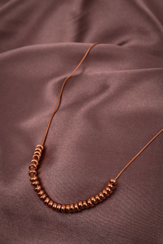 Taşsız Rondelalı Rose Renk 925 Ayar Gümüş Kolye 7,68 Gr Taşsız Rondelalı Rose Renk 925 Ayar Gümüş Kolye 7,68 Gr