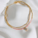 Zircon Taşlı Charm Sallantılı Gold Renk Halhal Zircon Taşlı Charm Sallantılı Gold Renk Halhal