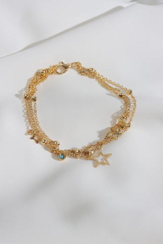 Yıldızlı Gold Renk Halhal Yıldızlı Gold Renk Halhal