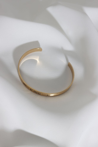 Be Brave Yazılı Gold Renk Kararmaz Vip Bileklik