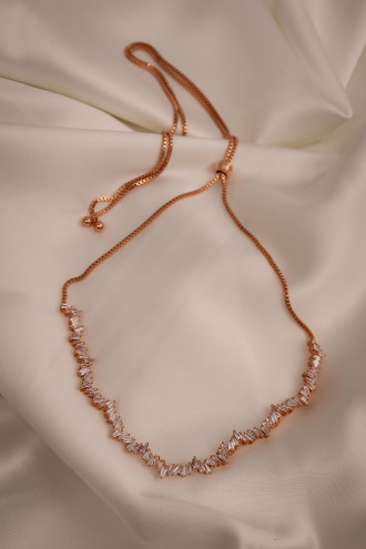 Zircon Taşlı Asansörlü Rose Süzme Kolye Zircon Taşlı Asansörlü Rose Süzme Kolye