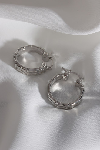 Gümüş Renk Vintage Halka Küpe