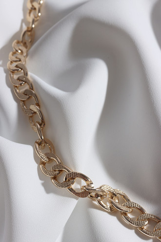 Gold Renk Kalın Zincir Kolye