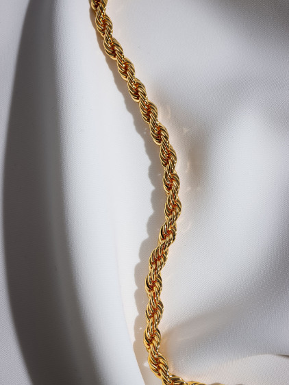 Gold Renk Burgu Ara Boy Zincir