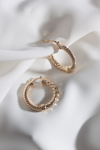 Gold Renk Vintage Halka Küpe