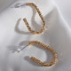Vintage Gold Renk Oval Halka Küpe