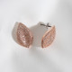 Zircon Taşlı Rose Abiye Küpe Zircon Taşlı Rose Abiye Küpe