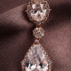 Zircon Taşlı Sallantılı Rose Abiye Küpe