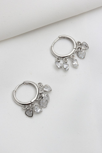 Kalpli Gümüş Renk Shakıra Küpe