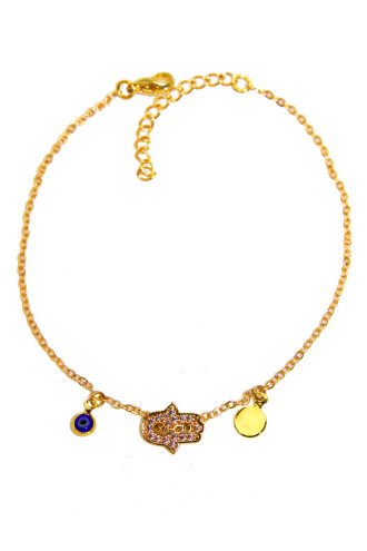 Kadın Gümüş Renk Düğme Halhal Kadın Gümüş Renk Düğme Halhal