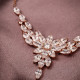 Zircon Taşlı Rose Abiye Kolye