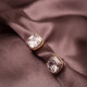Zircon Taşlı Halkalı Tek Taş Küpe