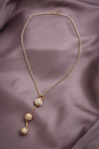 3 Toplu Gold Renk Kolye