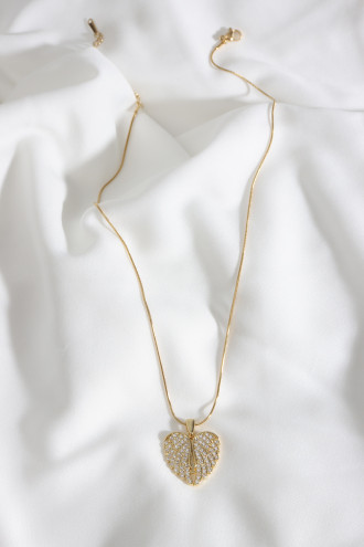 Melek Kanadı Gold Renk Çelik Kolye