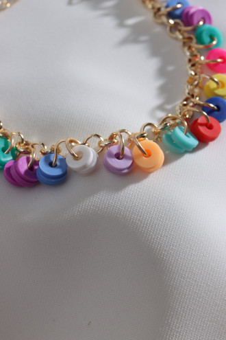 Renkli Fimo Zincir Bileklik