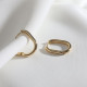 Gold Renk Oval Halka Küpe