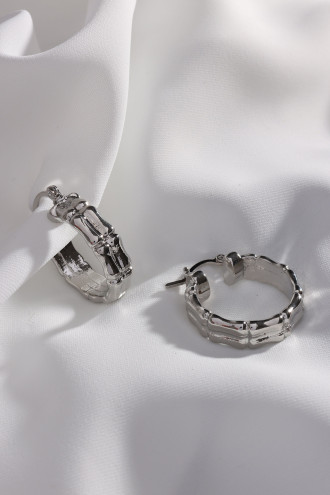 Gümüş Renk Vintage Halka Küpe