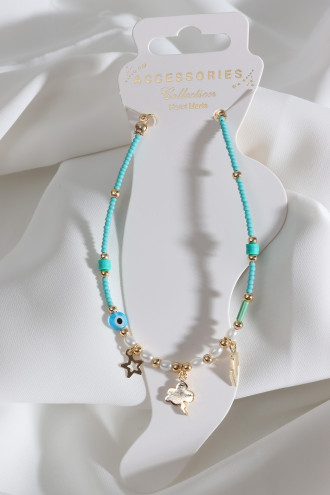 Boncuklu İnci Detay Gökyüzü Halhal