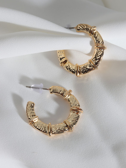 Vintage Gold Renk Halka Küpe
