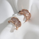 Zircon Taşlı Yarım Halka Rose Küpe Zircon Taşlı Yarım Halka Rose Küpe