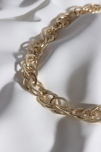 Gold Renk Kalın Zincir Kolye