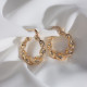 Gold Renk Bukle Vintage Halka Küpe