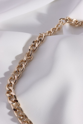 Gold Renk Kalın Zincir Kolye