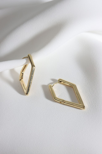 Gold Renk Üçgen Küpe Gold Renk Üçgen Küpe