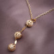 3 Toplu Gold Renk Kolye