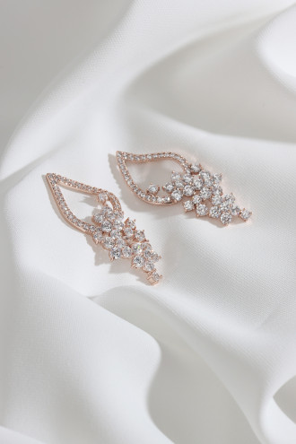 Salkım Rose Abiye Küpe Salkım Rose Abiye Küpe