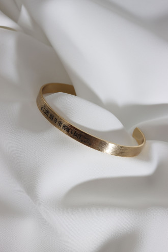 I Love You To The Moon and Back Yazılı Gold Renk Kararmaz Vip Bileklik