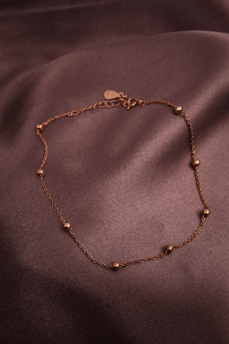 Rose Renk Top 925 Ayar Gümüş Halhal 1,43Gr Rose Renk Top 925 Ayar Gümüş Halhal 1,43Gr