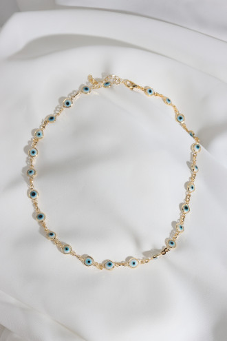 Göz Figürlü Gold Renk Kolye Göz Figürlü Gold Renk Kolye